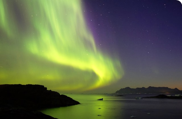 Kiruna Bölgesi'nde kuzey ışıkları